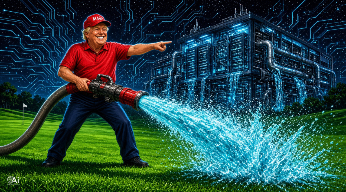 Trump golf course ai generated