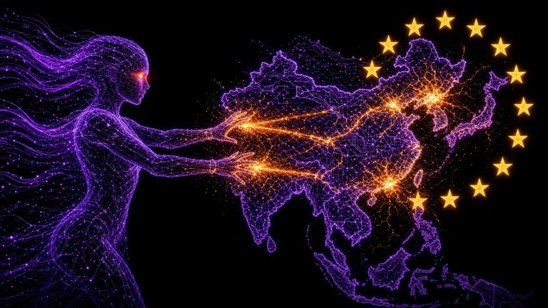 Autonomous AI attack illustration: AI agents probing government networks across Asia