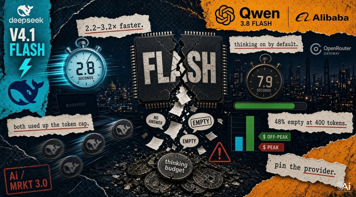 Is DeepSeek V4.1 Flash Faster Than Qwen3.8 Flash?